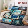 Ocean Fish Collection 2D Flat Pattern Flannel Blanket, High quality All Seasons, Home Decor, Warmth and Comfort, Perfect for Christmas Gifts.
