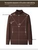 Men's Casual High Neck Knitted Sweater - Velvet Mink, Thickened, Plus Velvet, Basic Style