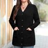 Women's Solid Color Long Sleeved Women's Long Cardigan Jacket