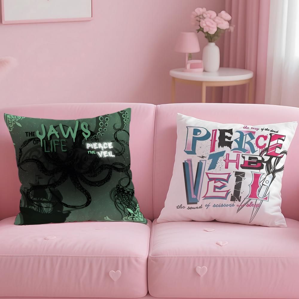 p-Pierce The Veil Cushion Cover Comfortable Reversible Pillow Cover Ideal for Car Sofa Bedroom & Beyond