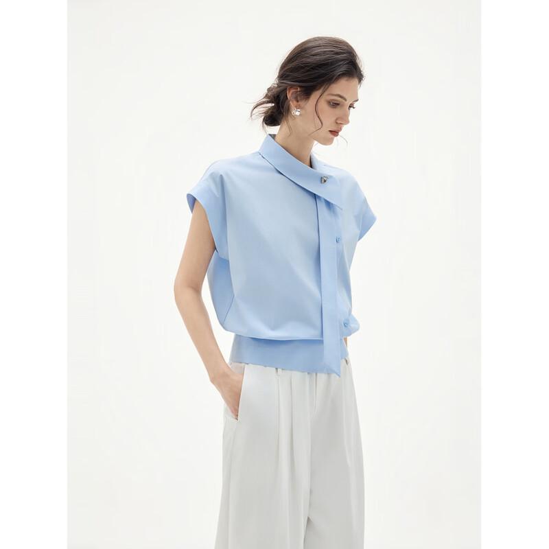 

ELLE Women s Irregular Sleeveless Plaid Shirt XL