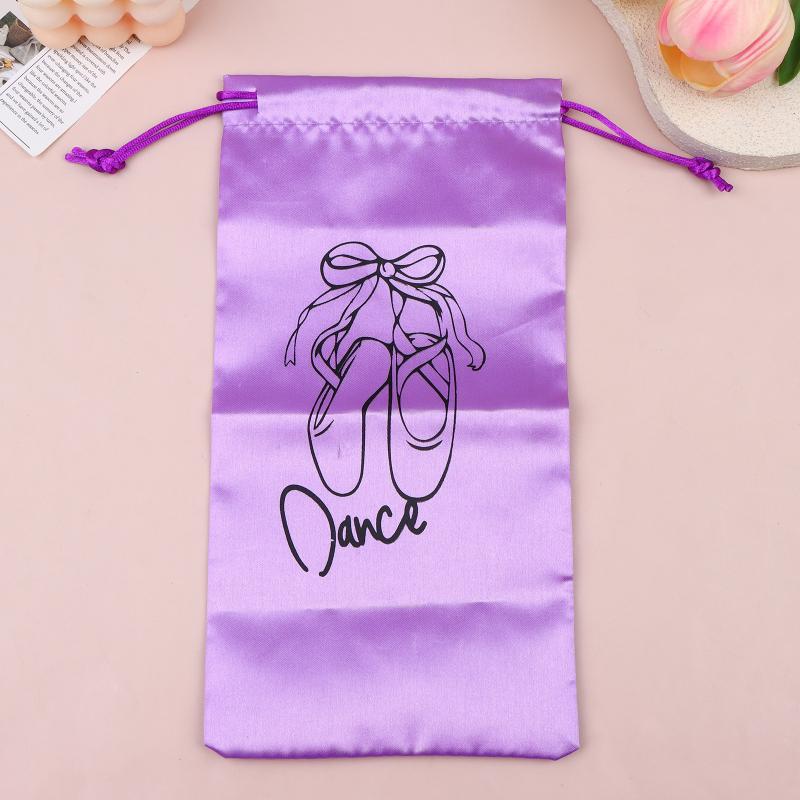Dance Shoes Storage Bag Portable Dance Shoes Organizer Handbag Pouches Satin Dance Shoes Hanging Multifunctional Storage Bag