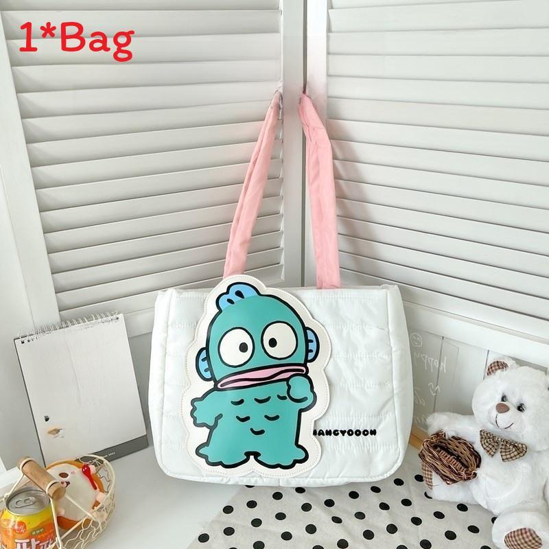 Cute Bunny Canvas Tote Bag With Magnetic Closure For Daily Use And Students