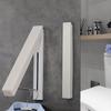 Laundry Hanger Retractable Wall Mounted White Folding Punch Free Installation Clothes Drying Rack