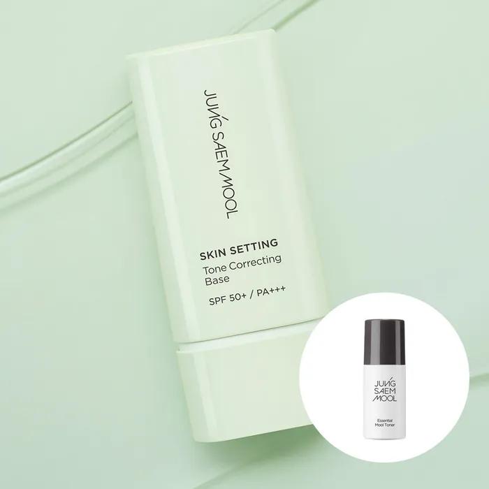 Jeong Saem Mool Skin Setting Tone Correcting Base (15ml Water Toner Included)