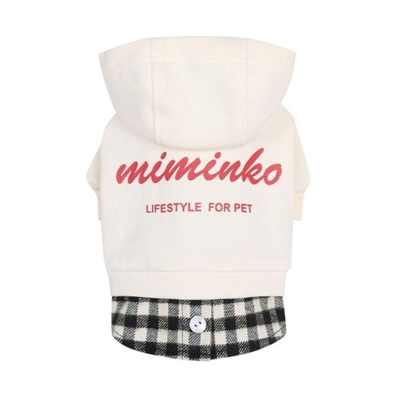 MIMINKO Check Layered Hooded Man-to-Man [DW4AT1200]