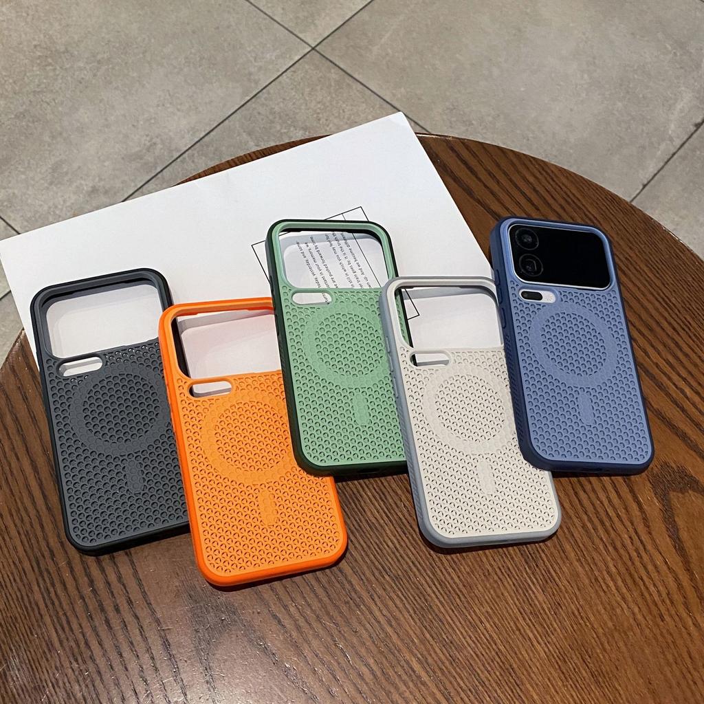 Honeycomb Heat Dissipation Case for Xiaomi 17 15 14 Pro Max Cover Color-block Magnetic for Magsafe Shockproof Soft Bumper Shell