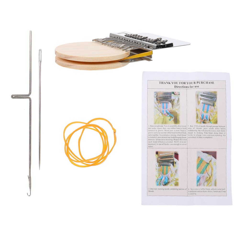 1Set Portable Weaving Loom Wooden Frame for Handmade Textile Craft Simple Knitting Machine for DIY Clothing Repair