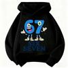 Funny 67 Pixel Cartoon Character Print Hoodie Kids Boys Girls Pullover Hooded Sweatshirt Casual Gaming Children Streetwear Tops
