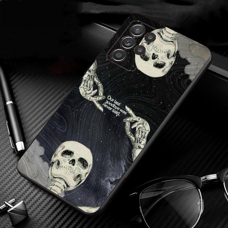 Phone Case For Samsung Galaxy S25 S24 S23 S22 S21 Ultra S24 S23 S22 S21 S25 Plus S24 S25 FE Skeleton Art