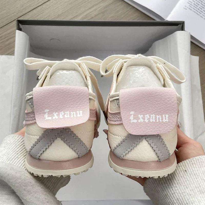 Lace-up German training shoes flat white shoes women's 2025 spring new Korean version casual shoes board shoes student sports shoes women