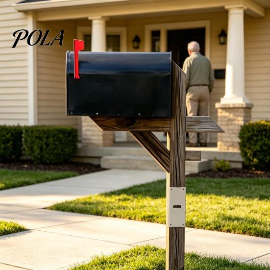 Heavy Duty Mailbox Bracket Post Extender Brackets, Fence Extension Stainless Steel Mender Tools for 4x4 Wooden Posts Slim Design