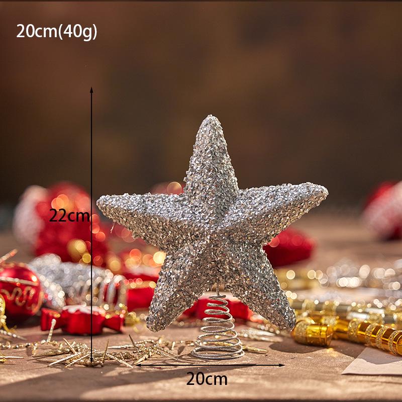 Luminous Christmas Ornaments: Star Tree Topper & Ball Set for Festive Decoration