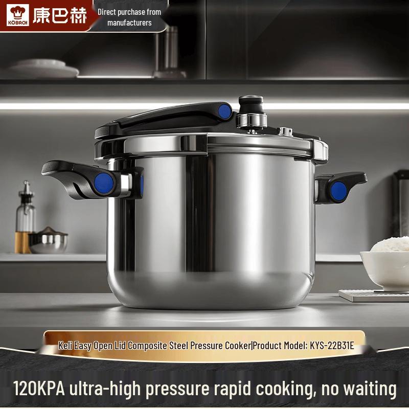 Kobach Stainless Steel Pressure Cooker with Standable Lid