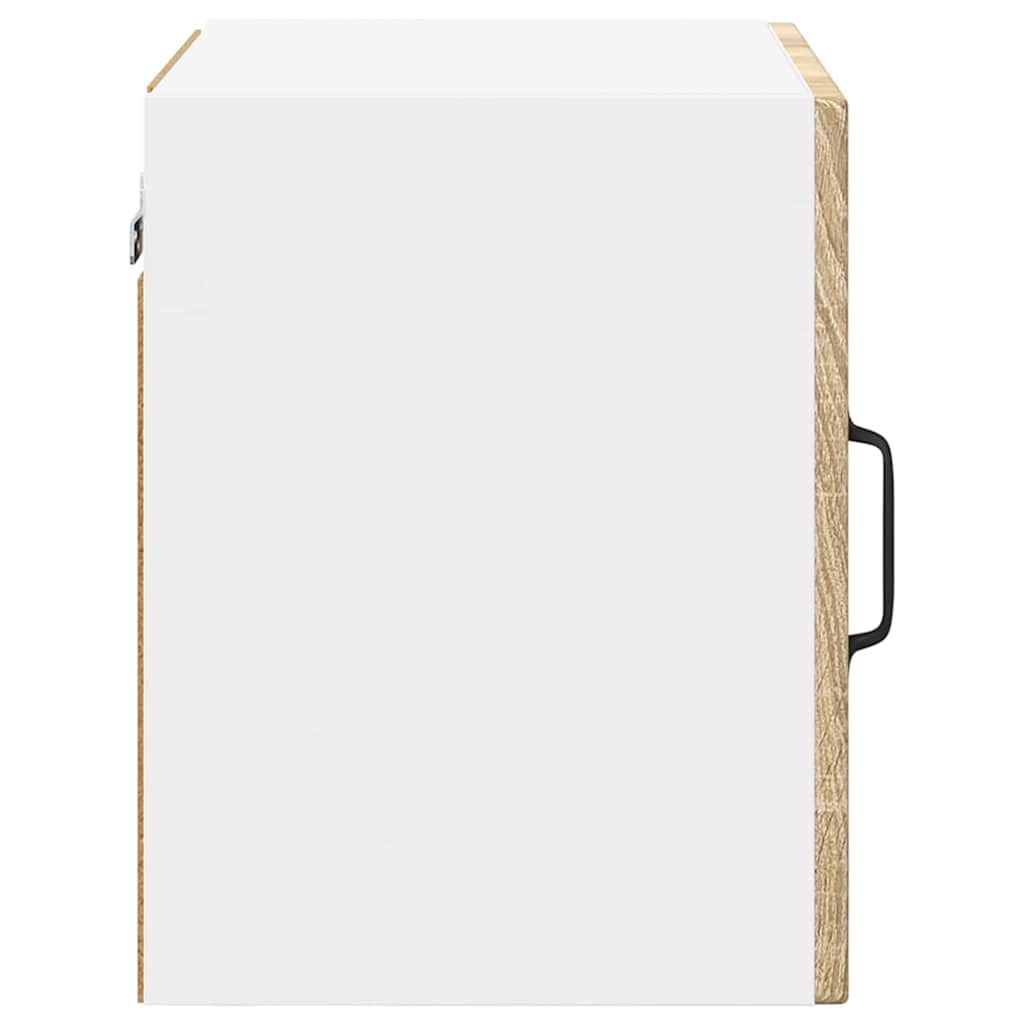 Wall Mounted Glass Cabinet PORTO 2 Pcs Sonoma Oak 40 X 31 X 40 Cm