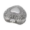 Heart Shaped Jewelry Box Retro Flower Carving Pattern Heart Shaped Metal Jewelry Box for Jewelry