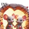 Peel Stick Animal Decals Mouse Hole Wall Decal, 3D Illusion Couple Mice Stickers, Removable Waterproof Adhesive and Art for Bedroom Staircase