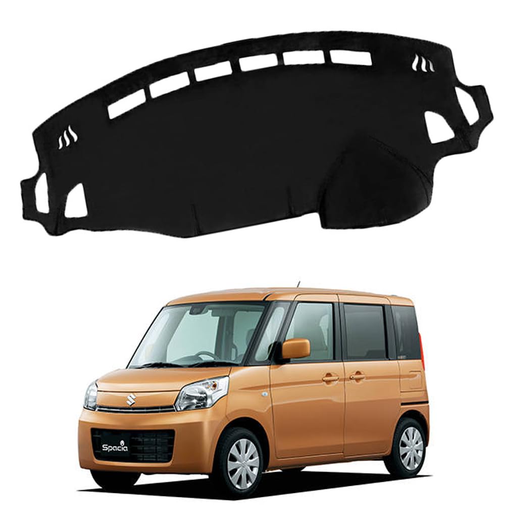 XIKER Dashboard Mat for Suzuki Spacia MK32S MK42S Sun UV Reduces Eye Custom Interior 3D Black (2013-2017), Protection, Protection, Glare, Care,