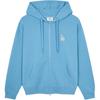 MLB Basic Medium Logo Hood Zip Up Sweatshirt Unisex Blue 3ATRB0144-07BLL