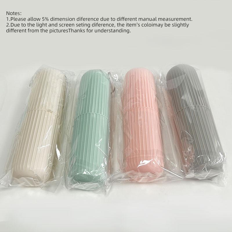 Portable Toothbrush Holder with Toothpaste Storage – Travel Bathroom Cup Case Organizer for Toiletries On-the-Go
