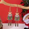 New Trendy Exquisite Christmas Light Bulb Drop Earrings for Women Simple Rhinestone Bowknot Earrings Xmas Party Jewelry Gifts