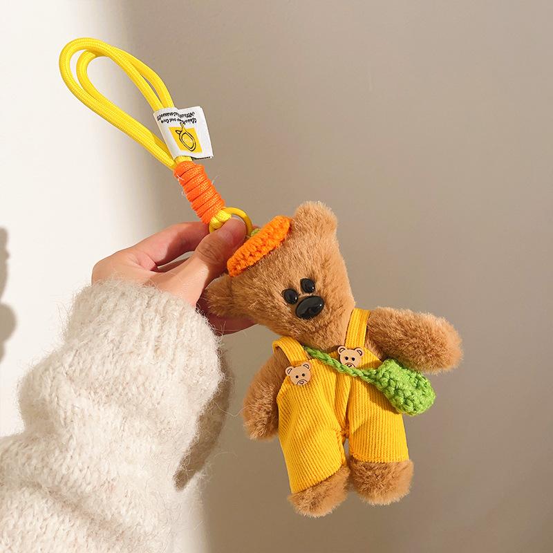 Pendant Plush Batch Bean Bear Kt Cat Keychain Couple Book Bag Mobile Phone Pendant