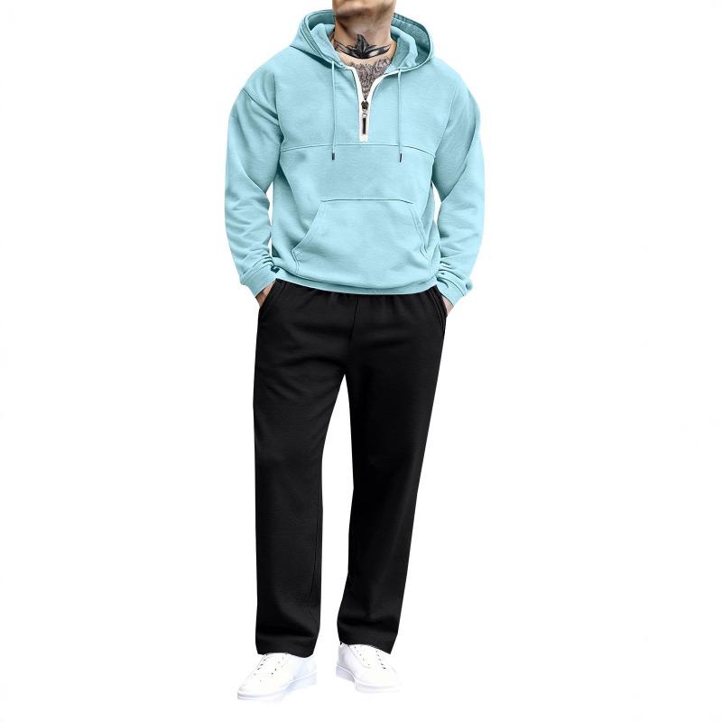 

New Stylish Men s Clothing Solid Color Hooded Sweatshirt Ropa Hombre Elegante Casual Jersey XXXL небо синє кольору