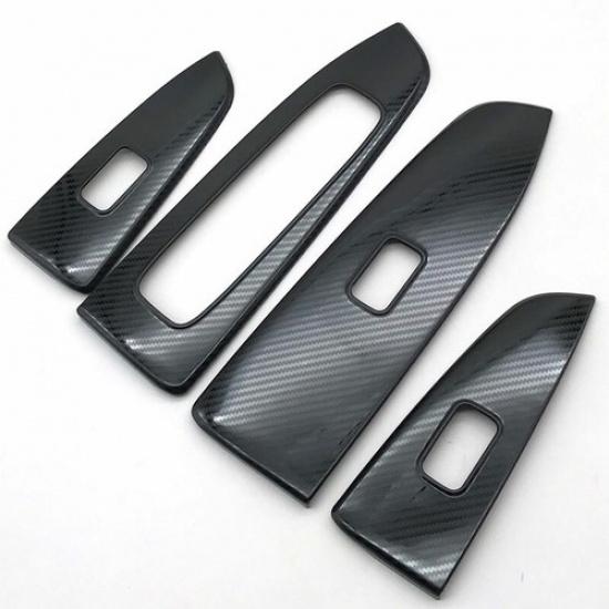 For Kia Forte 2019-2021 Carbon Fiber Style Window Lift Panel Switch Cover Trim
