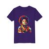 T-shirt Portrait Rétro Jeune MJ – T-shirt Graphique Pop Colorée | T-shirt pour Enfants