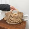Summer 2026 Handmade Beach Bag Hollow out Woven Handheld Bag Trend Leisure Style Large Tote Bag Beach Vacation Women's Hand Bag