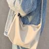 Lazy Style New Large Capacity Shoulder Bag for Women's College Style Simple Solid Color Pu Tote Bag Commuting Versatile Crossbody Bag