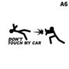 1pc Car Sticker Don't Touch My Car Creative Funny Reflective Car Decoration Stickers Car Window Accessories Car Body Decal