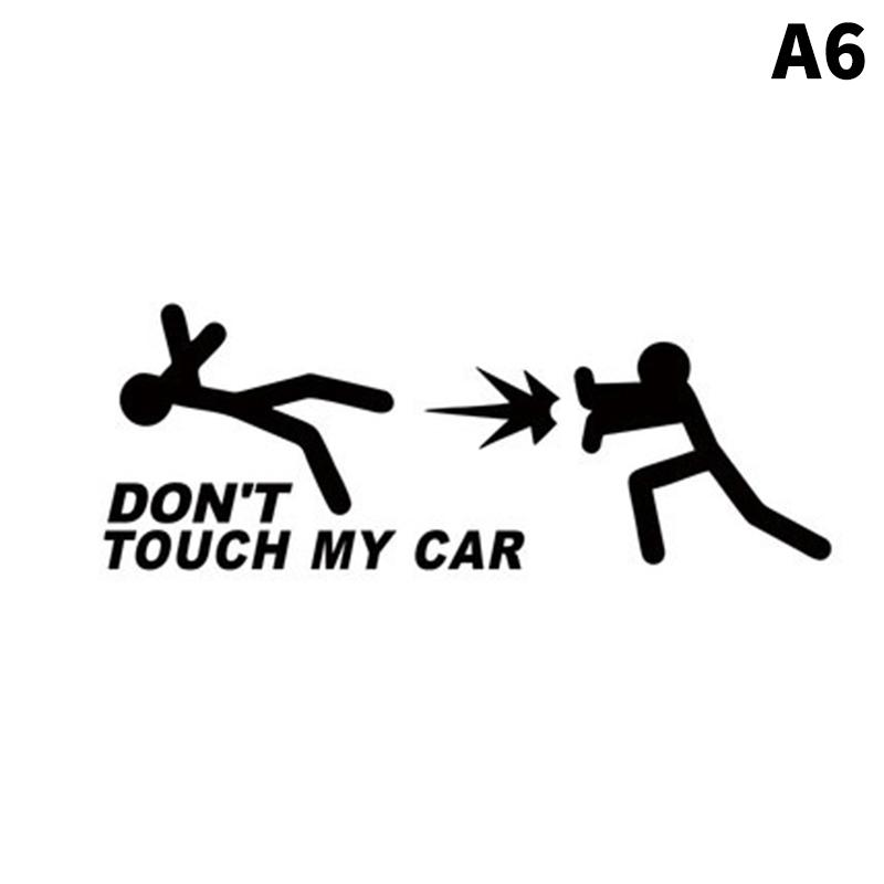 1pc Car Sticker Don't Touch My Car Creative Funny Reflective Car Decoration Stickers Car Window Accessories Car Body Decal