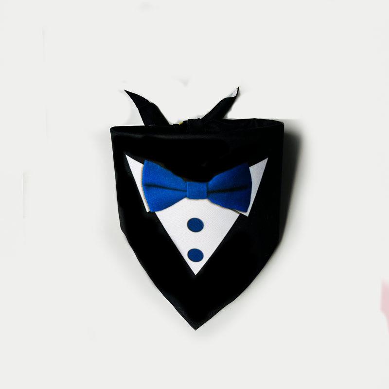 Gentleman Dog Bandana Handsome Bow Tie Pet Accessories for Small Medium Large Dogs Adjustable Tuxedo Collar Dog Necktie
