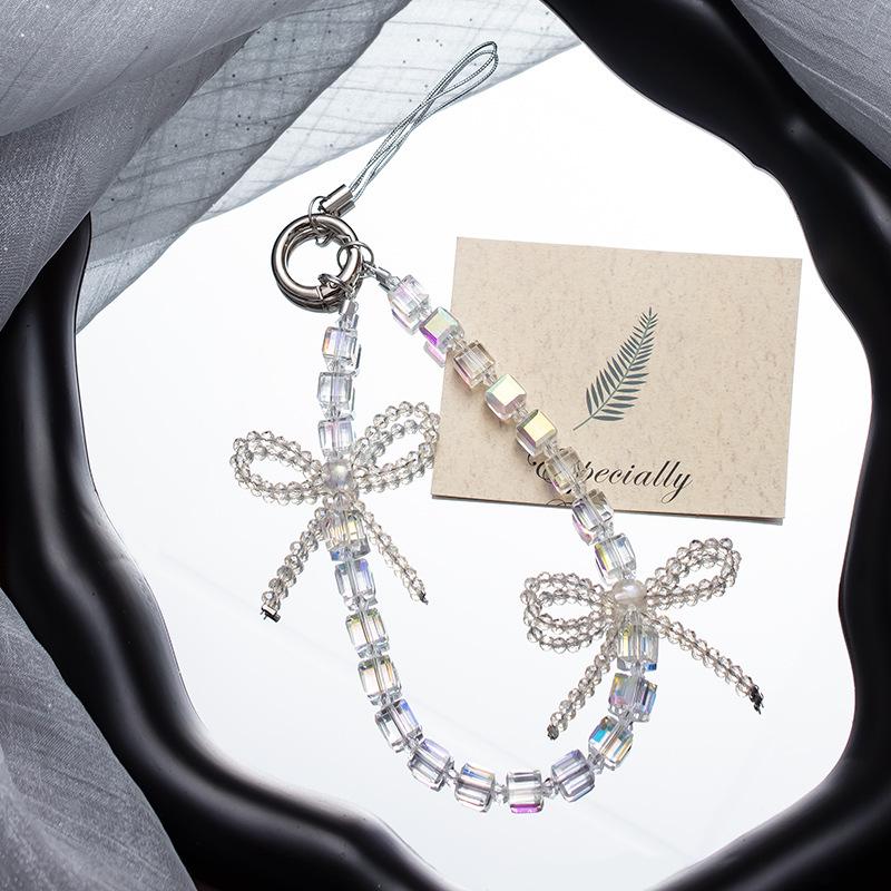 Von Douyin inspirierte Handy-Lanyard mit Kristallperlen: Exquisites, Handgefertigtes, Anti-Verlust-Zubehör