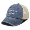 White COCKTAILS AND DREAM Printed Trucker Hat Adjustable Simple Hip Hop Trendy Dad Hat For Gifts Urban Style  Travel Sports