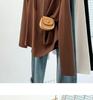 Plus Size Irregular One-Shoulder Long-Sleeve T-Shirt - Women's New Loose Slimming Top for Spring and Autumn