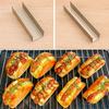 Multifunctional Non-Stick U-Shape Cookie Mold Carbon Steel Non-Stick Diy Pork Chop Bun Mold Rectangle Homemade Bread Mold Cake