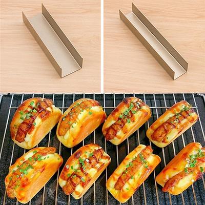 Multifunktionella Non-stick-formar i kolstål – U-form & Rektangel för Kakor, Fläskkotlettbullar, Bröd & Kaka | DIY Bakredskap