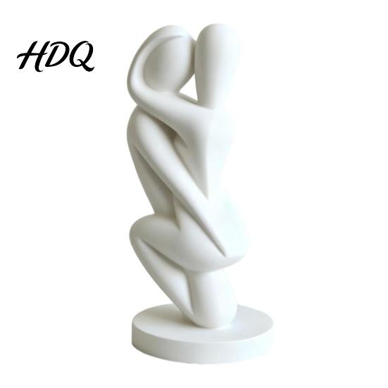 High-end Decorative Art 3D Printed Hugging Couple Sculpture Abstract Embrace Figurine