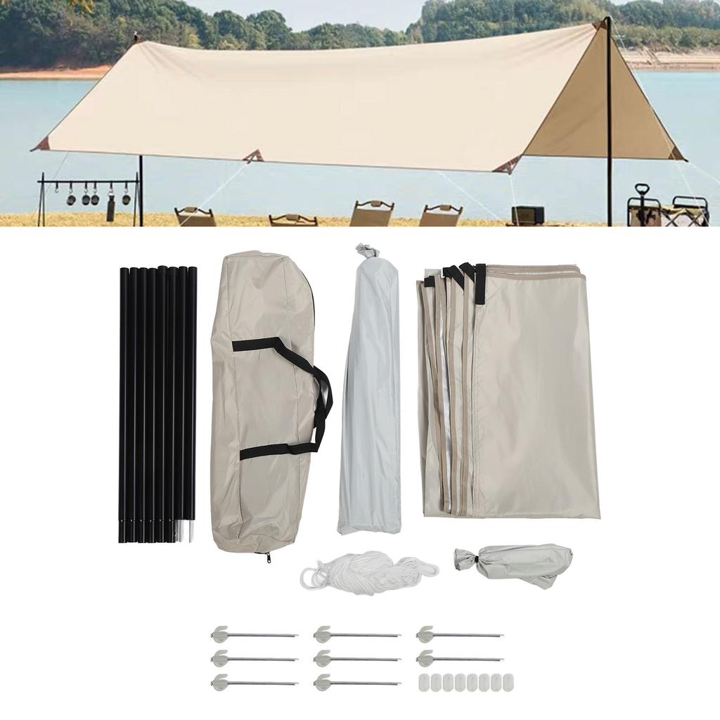 Sun Shade Sail Multipurpose Thickened Sunscreen Coating Rainproof Sunshade Canopy for Patio Garden O