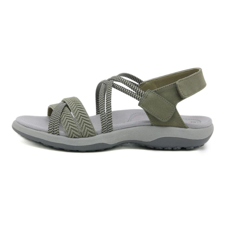 Fashion New 2025 Sports Sandals Rubber Velcro Large Size Women's Shoes Casual Comfortable Breathable Simple Summer Middle-Aged People