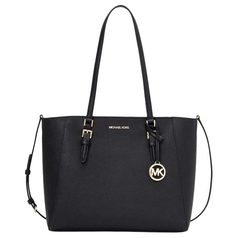 MICHAEL KORS Charlotte Brand Logo Zipper Closure Three-in-One Tote Bag Tote Bag Shopping Bag Cowhide Shoulder Bag Large Women's Black