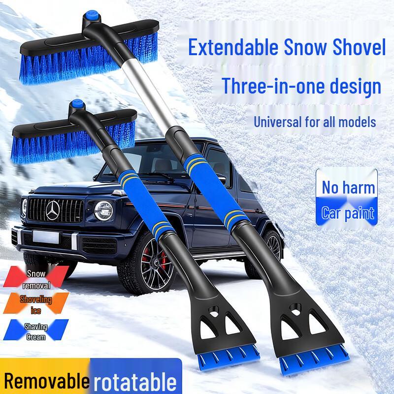 Qishenghua 3-in-1 Car Snow Shovel with Brush and Ice Scraper