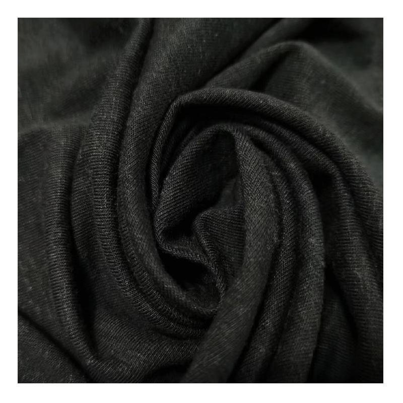 62005 Eco Friendly Hemp Organic Cotton Spandex Blend OEKO-TEX Certified Jersey Fabric for T-Shirts and Bedding