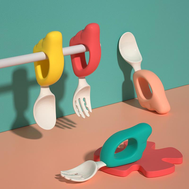 Baby Fork & Spoon Set for Self-Feeding - Infant & Toddler Tableware