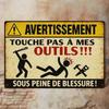 Metal Poster Wall Decor Funny Warning Sign Garage Workshop Man Cave Gift