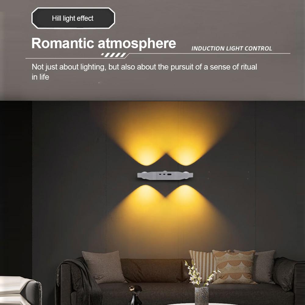 Smart RGB Night Light Magnetic Motion Sensor Rechargeable Wall Lamp for Bedroom Bathroom Closet Garden Home Decor