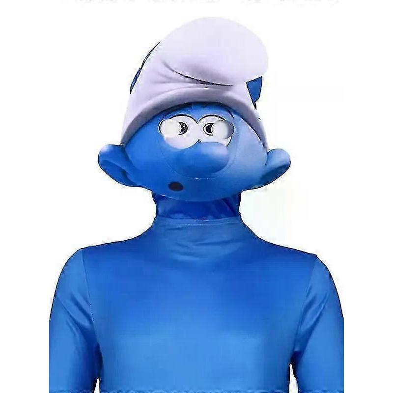Die Schlümpfe Cosplay Kostüm Jumpsuit Roboter mit Maske Neu Buch Tage