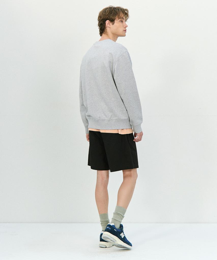 BASIC HOUSE Cotton String Band Half Pants Black Lzhp3104 (A Type)
